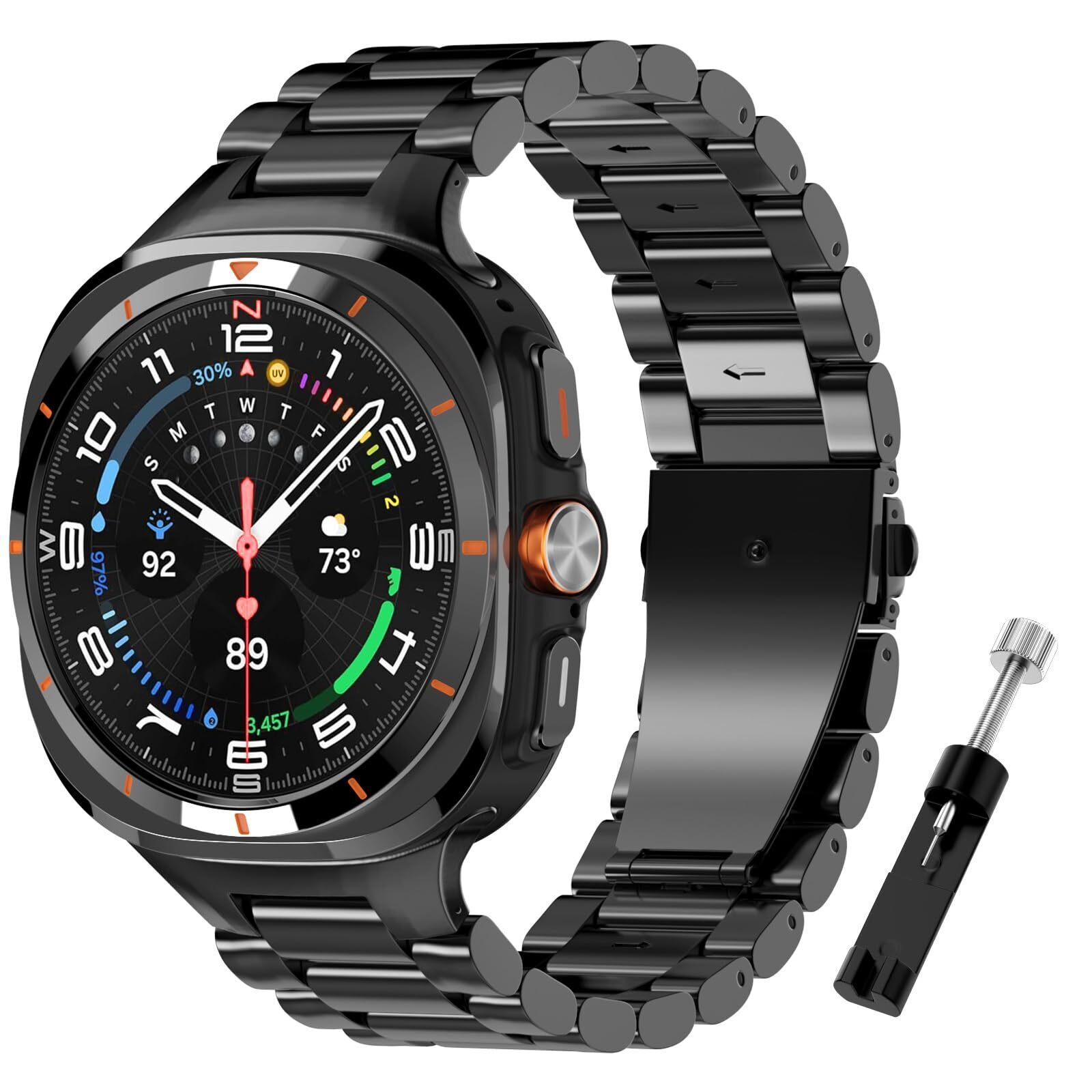 TiMOVO Metal Watch Band per Samsung Galaxy Watch 7 Ultra 47 mm, Cinturino (W8s)