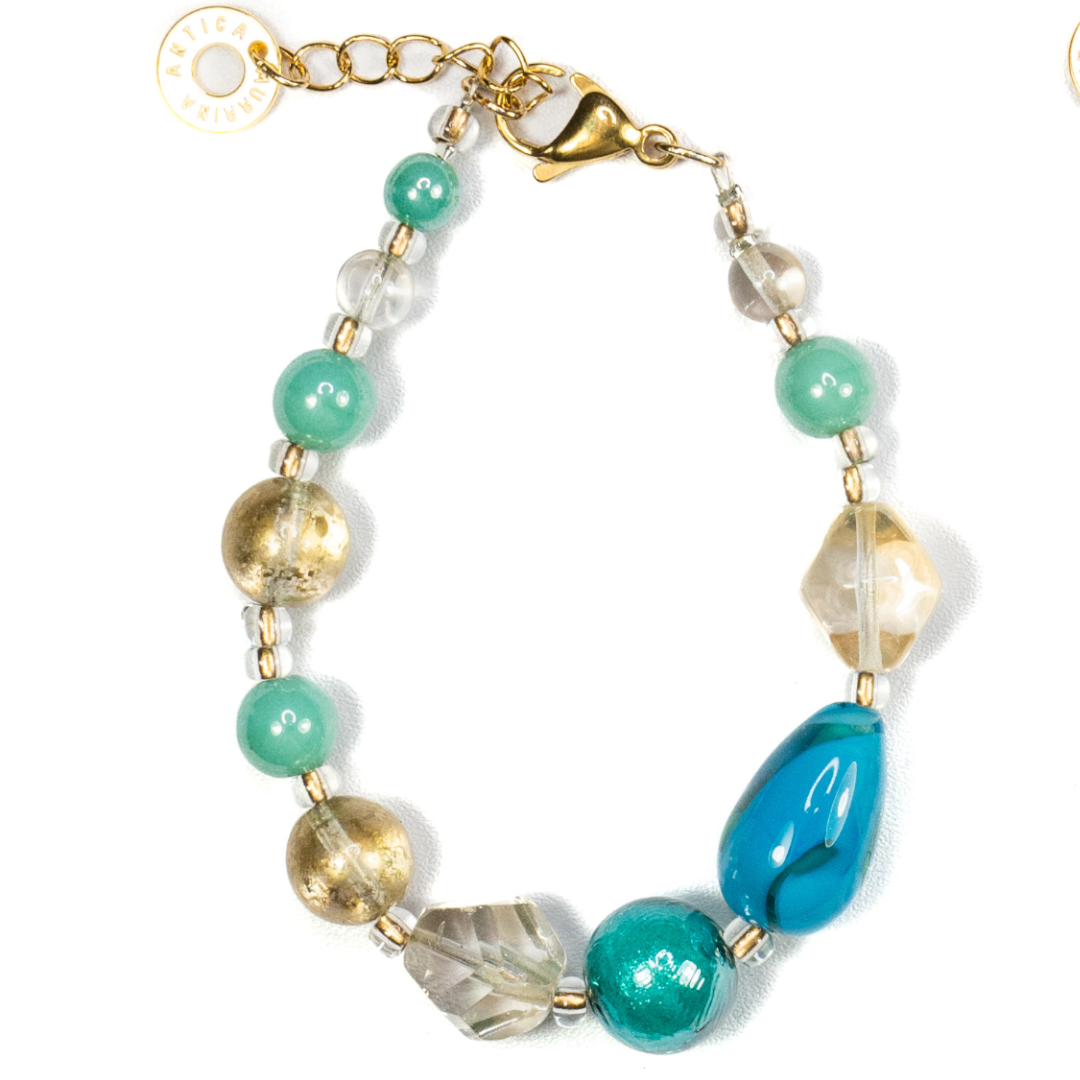 ANTICA MURRINA VENEZIA  ART.BL7CPE2307 BRACCIALE CELESTIA TOP TURCHESE