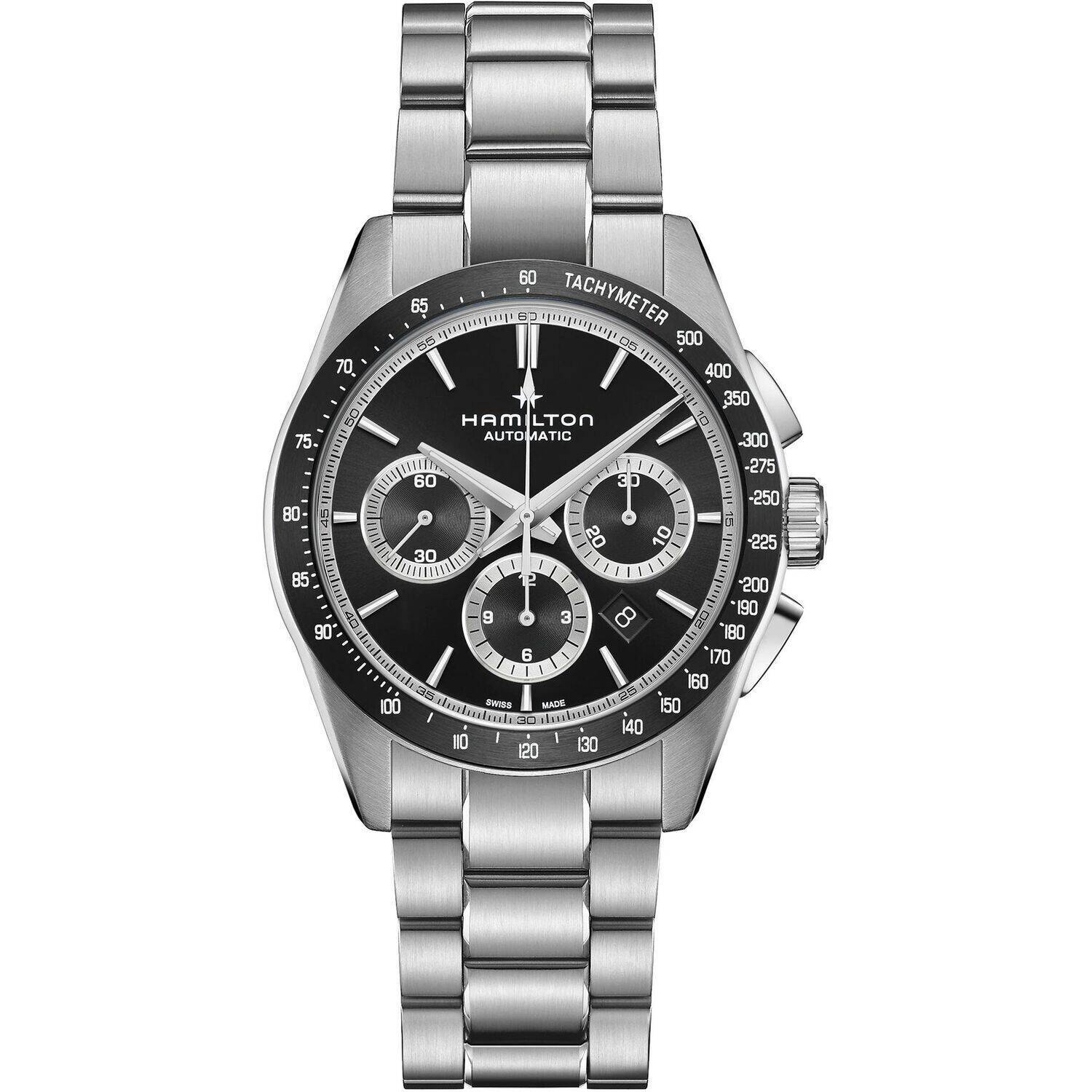 Orologio Hamilton Jazzmaster Performer Auto Chrono H36606130 Acciaio Nero Watch