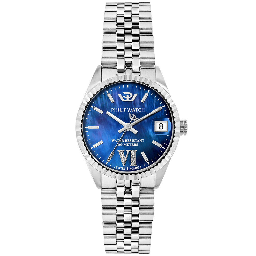 Orologio Donna Philip Watch Caribe Diamonds Blu 31 mm R8253597655 NUOVO E ORI...