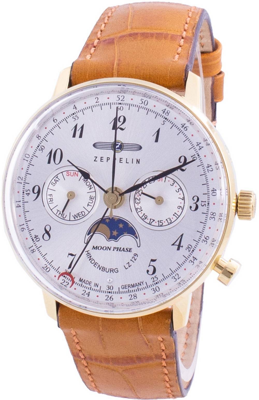Zeppelin Hindenburg LZ 129 Fase Lunare Giorno/Data 70391 30M Orologio da Donna