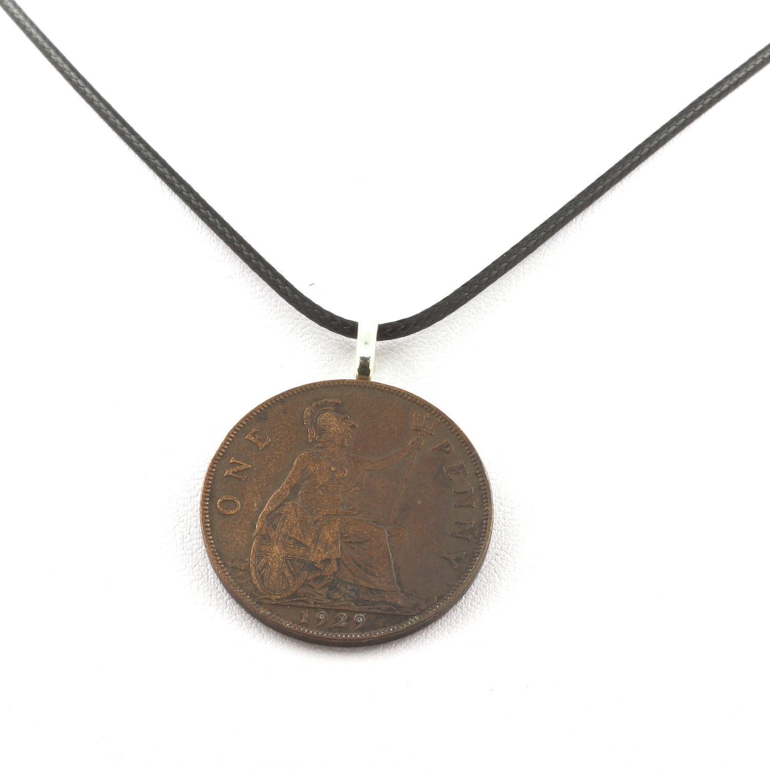 Collana Moneta Regno Unito 1 Penny George V Cordino Nero