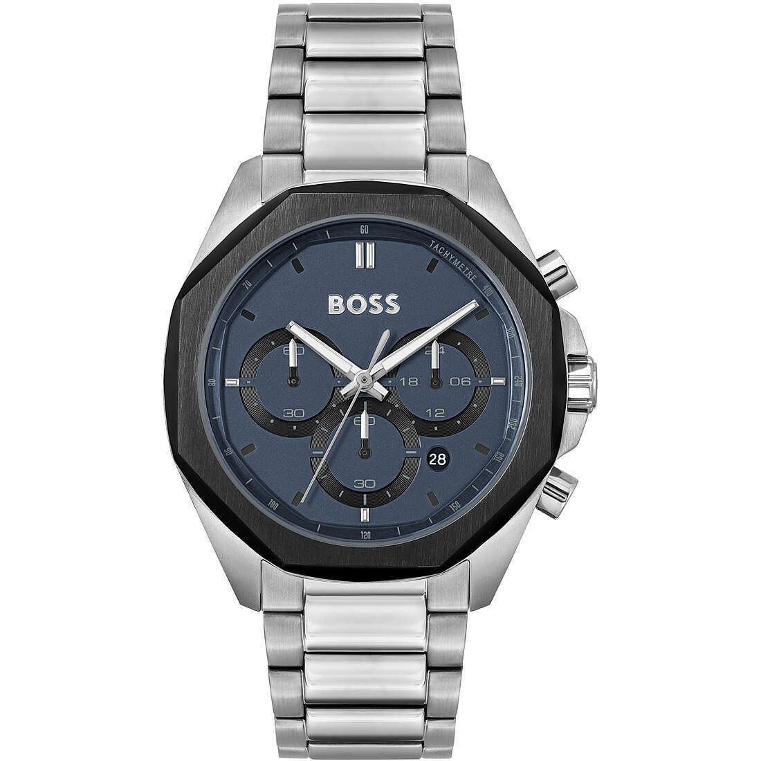 Orologio Uomo HUGO BOSS CLOUD 1514015 Chrono Bracciale Acciaio Blu