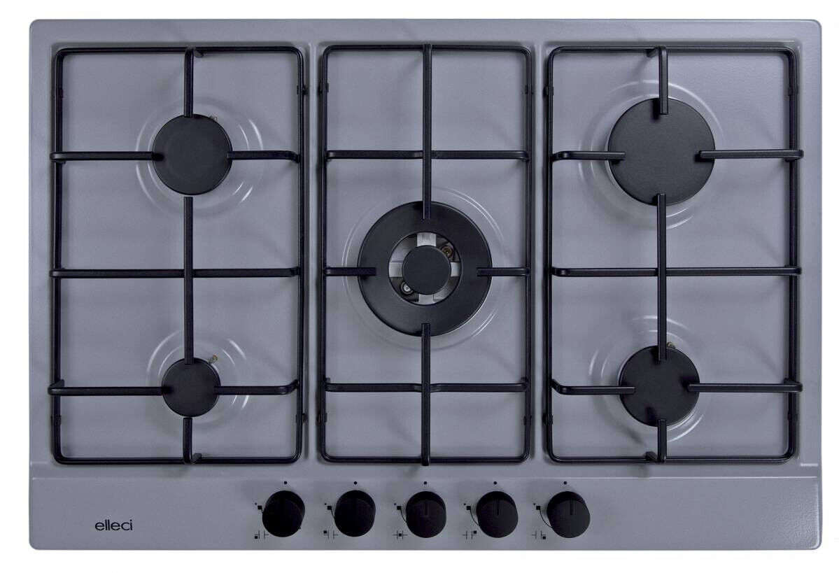 Piano Cottura 5 Fuochi a Gas 75 cm Cemento STYLE 75 G48 PGSS75348CB ELLECI