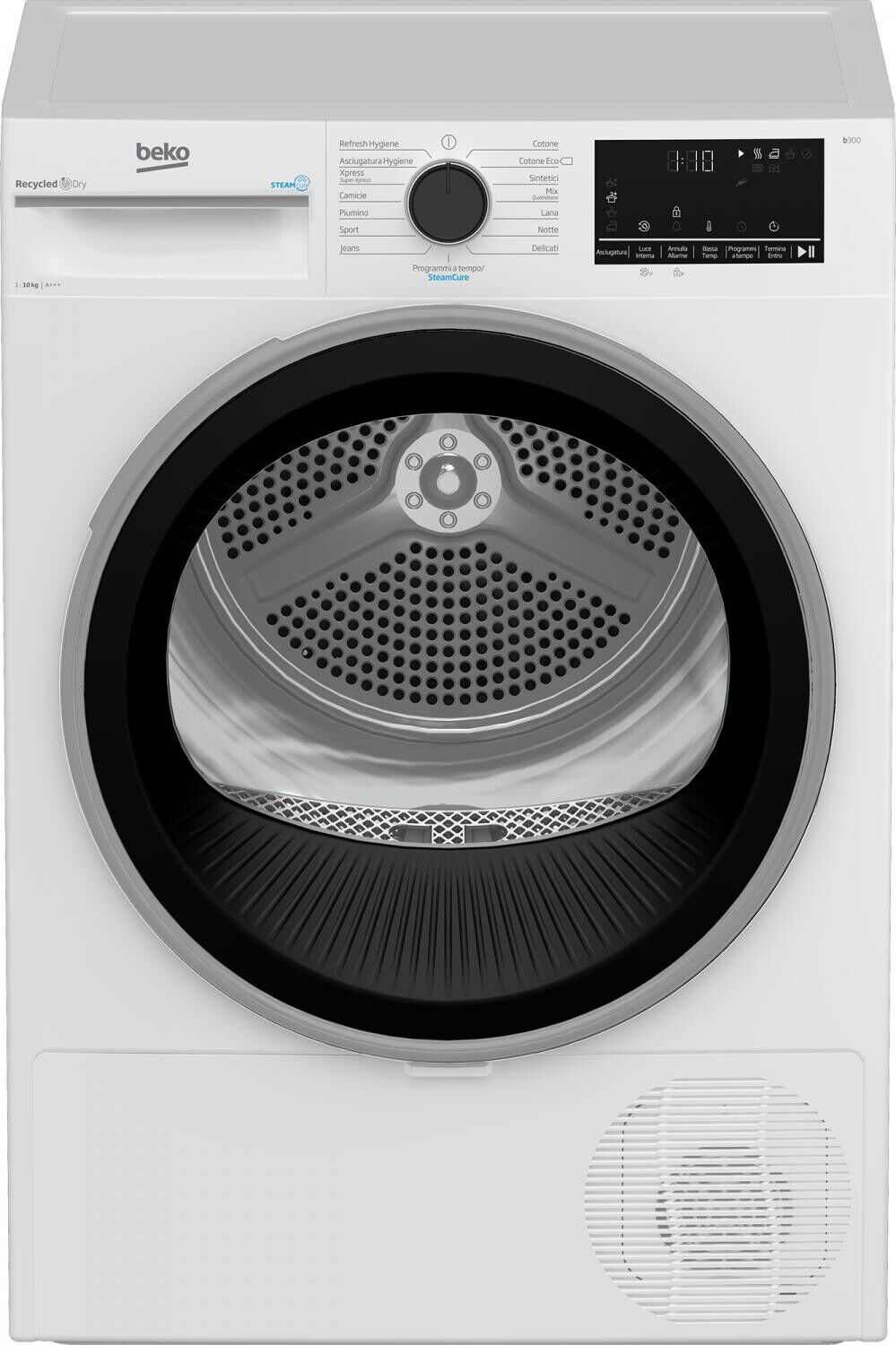 Beko Asciugatrice 10 Kg A+++ a Pompa di Calore 67 cm Inverter Vapore BT3103IS