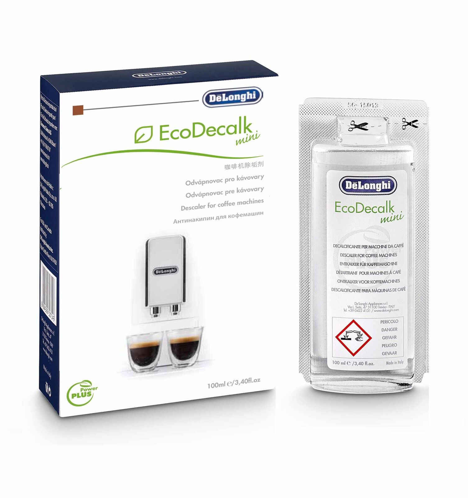 DELONGHI DECALCIFICANTE CAFFETTIERE ECODECALK ARIETE GAGGIA SAECO LAVAZZA 100ML