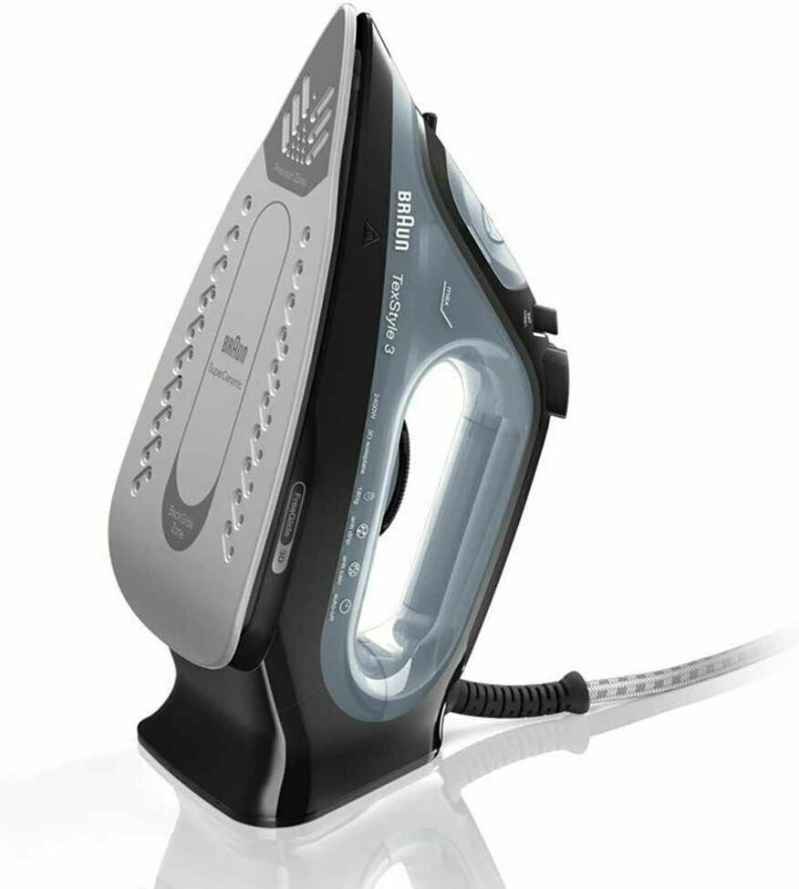 Braun Ferro da Stiro con Vapore Regolabile Perfetto TexStyle 3 SI3055BK 2400W