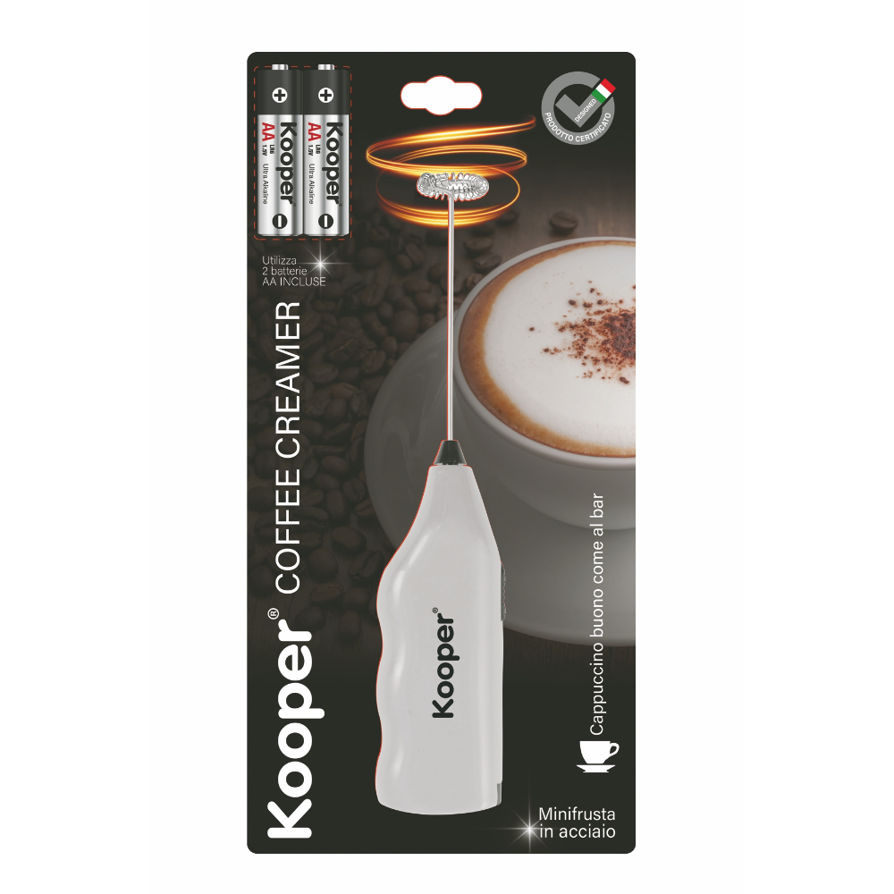 KOOPER MONTALATTE ELETTRICO SCHIUMALATTE SCHIUMATORE LATTE CAPPUCCINO FRULLINO