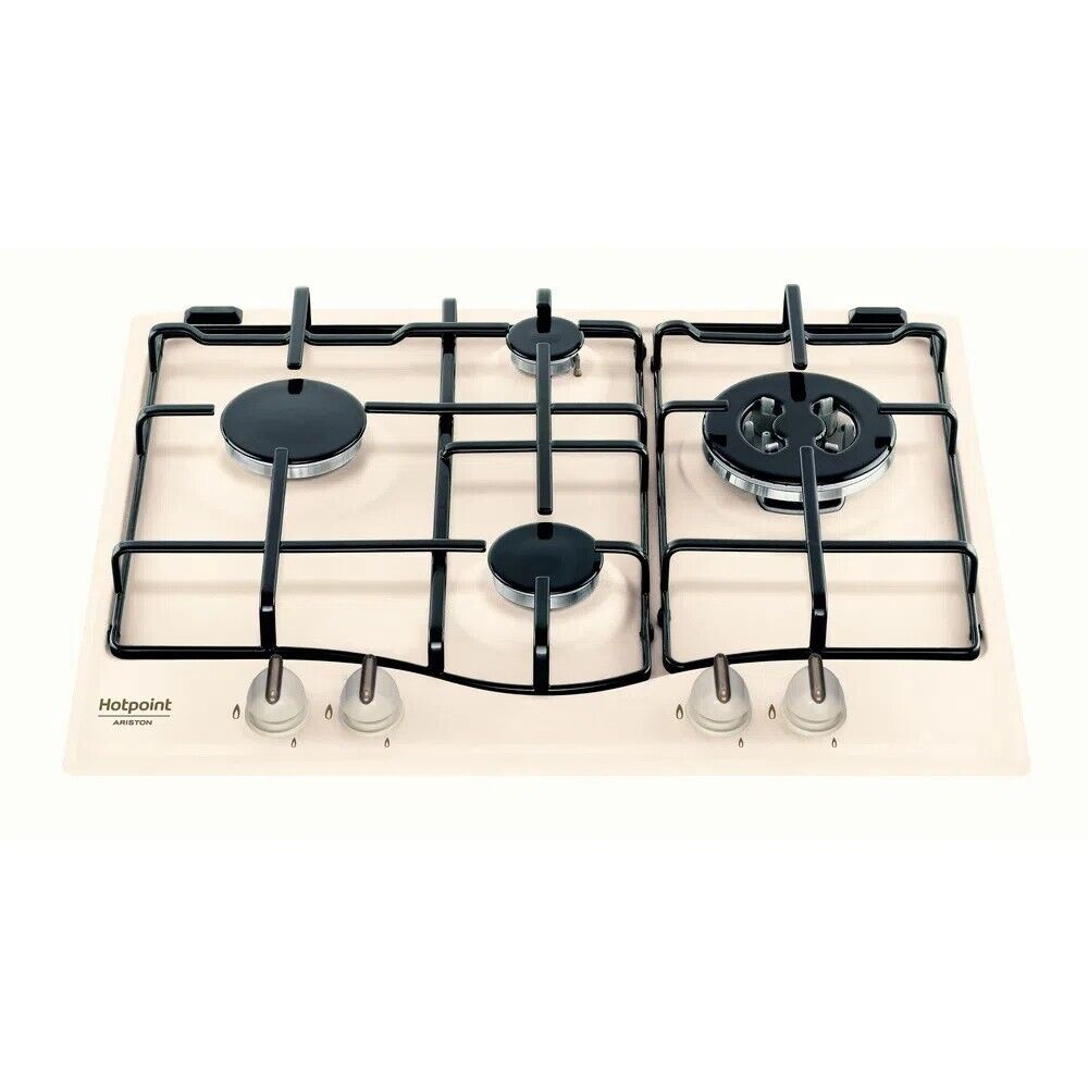 Hotpoint 7HPCN 640T (OW) R/HA 60cm Piano Cottura a Gas da Incassso 4 Zone -...