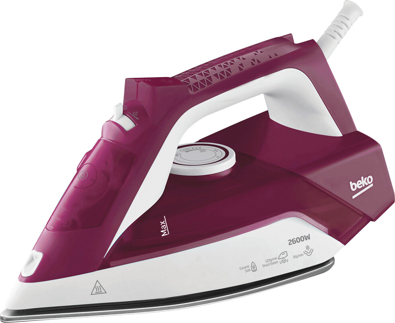 Ferro da Stiro a Vapore 2600W Vapore Verticale colore Rosso - SIM3126R Beko