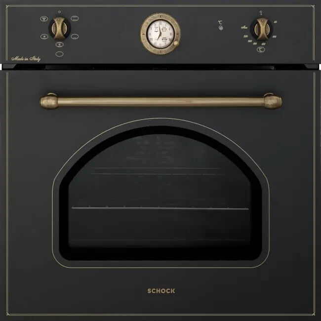 Forno Elettrico Ventilato Rustico  Nero Multifunzione 64 LT f605 classe A