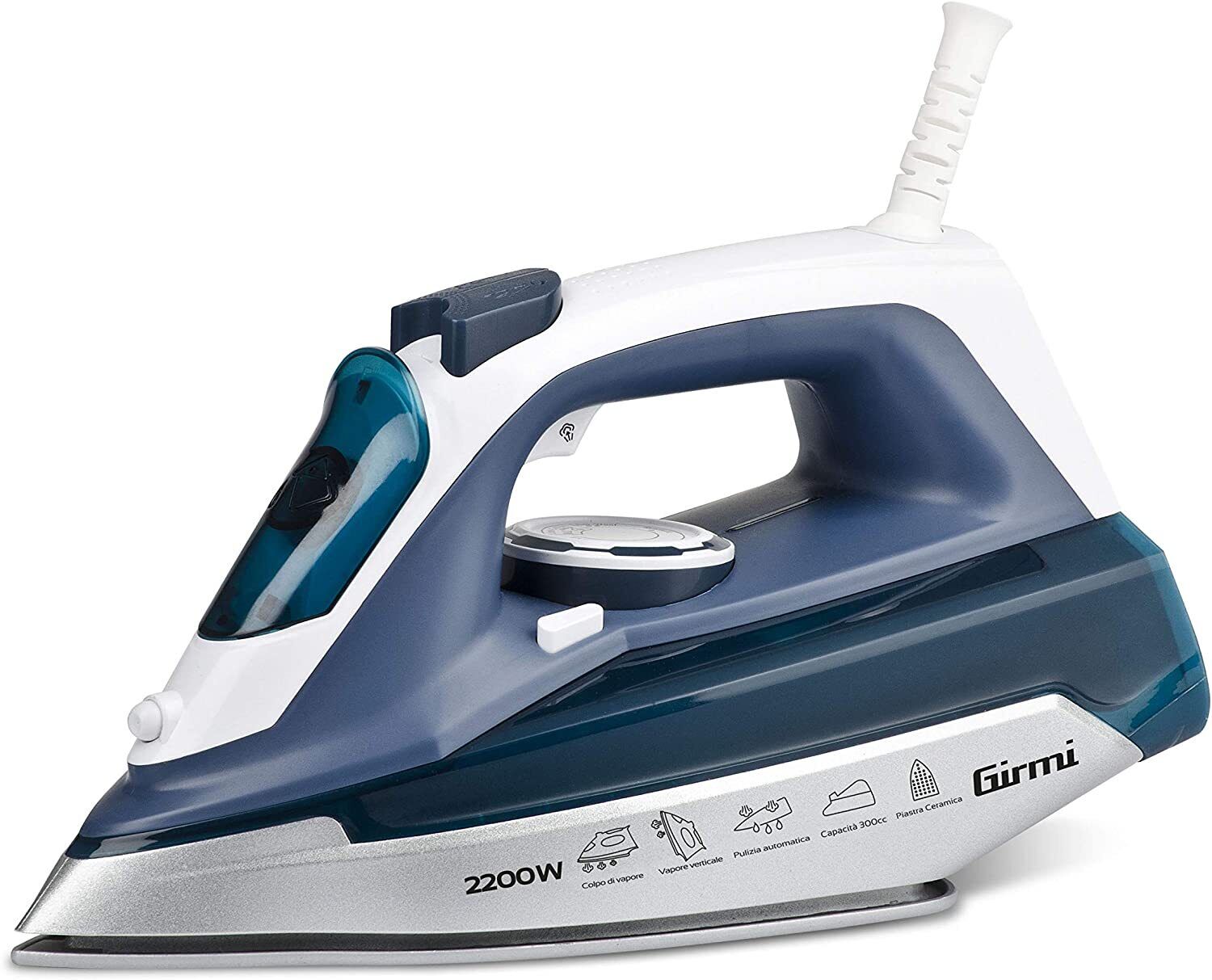 Girmi ST61 Ferro da Stiro 2200Watt Plastica blu Piastra inox