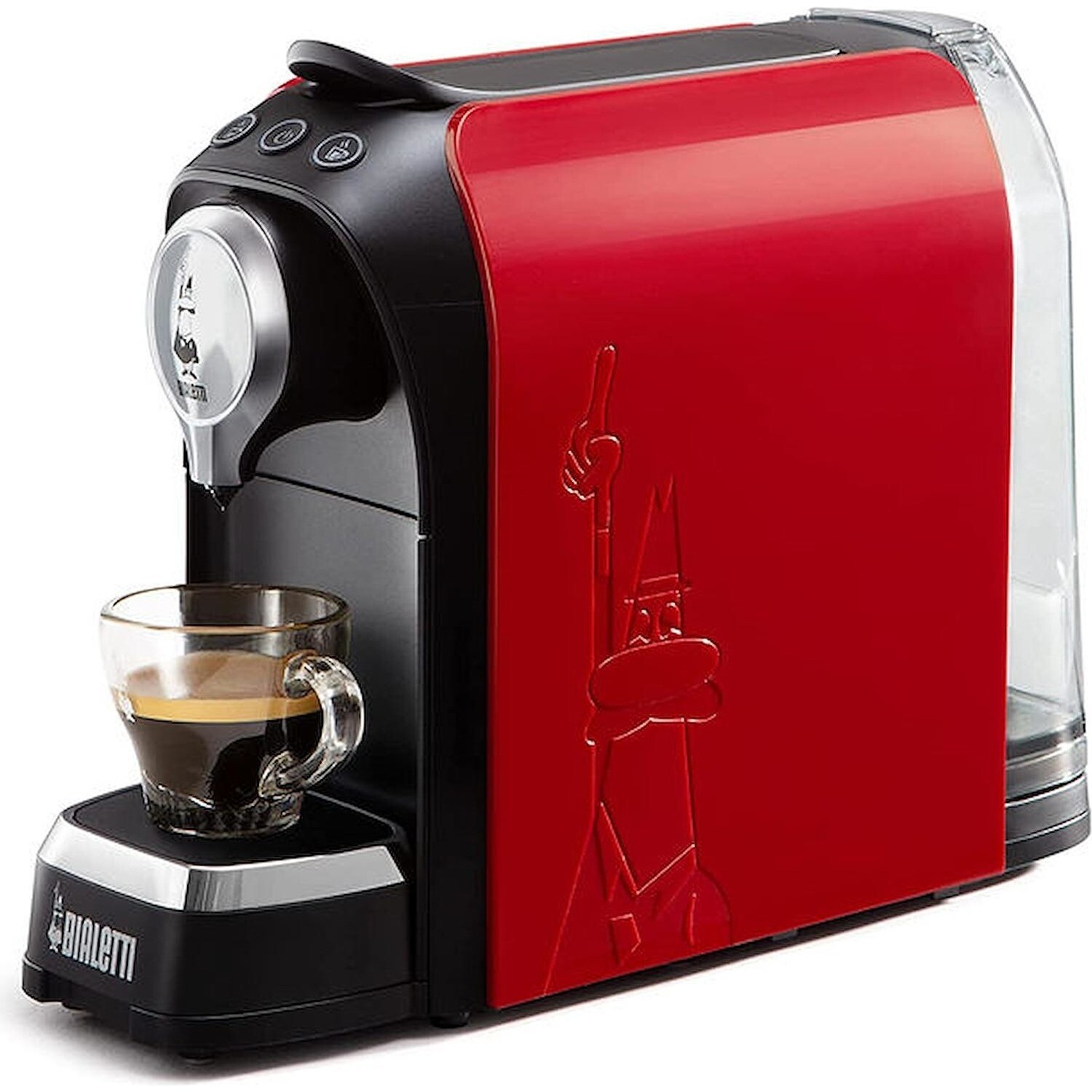 Macchina da caffè a capsule sistema Bialetti super red rosso confezione 32 cap