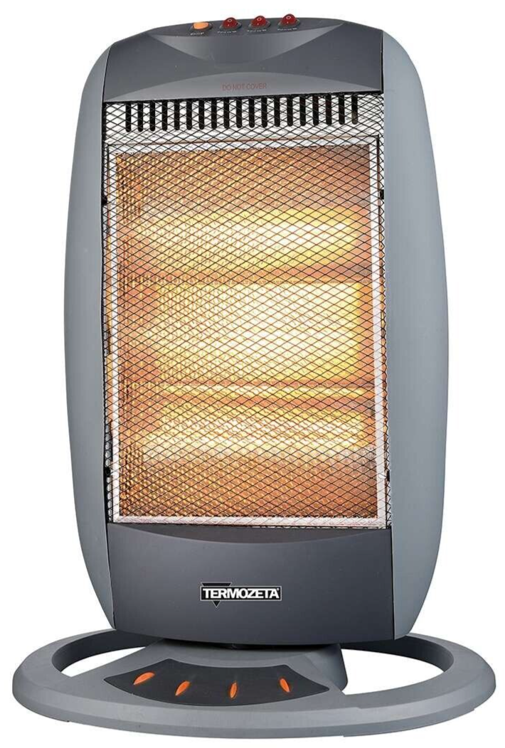 Termozeta Termozeta Stufa Alogena da Terra IP20 3 Elementi Oscillante 1200W