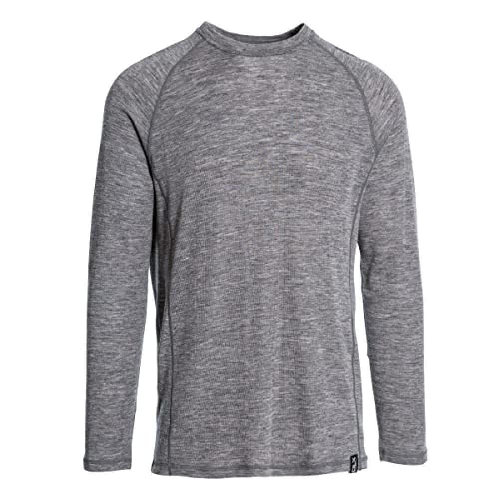 (TG. M) DLX Wexler - Male Merino Base Layer Top- T: M_ C: Dark Grey Marl - NUOVO