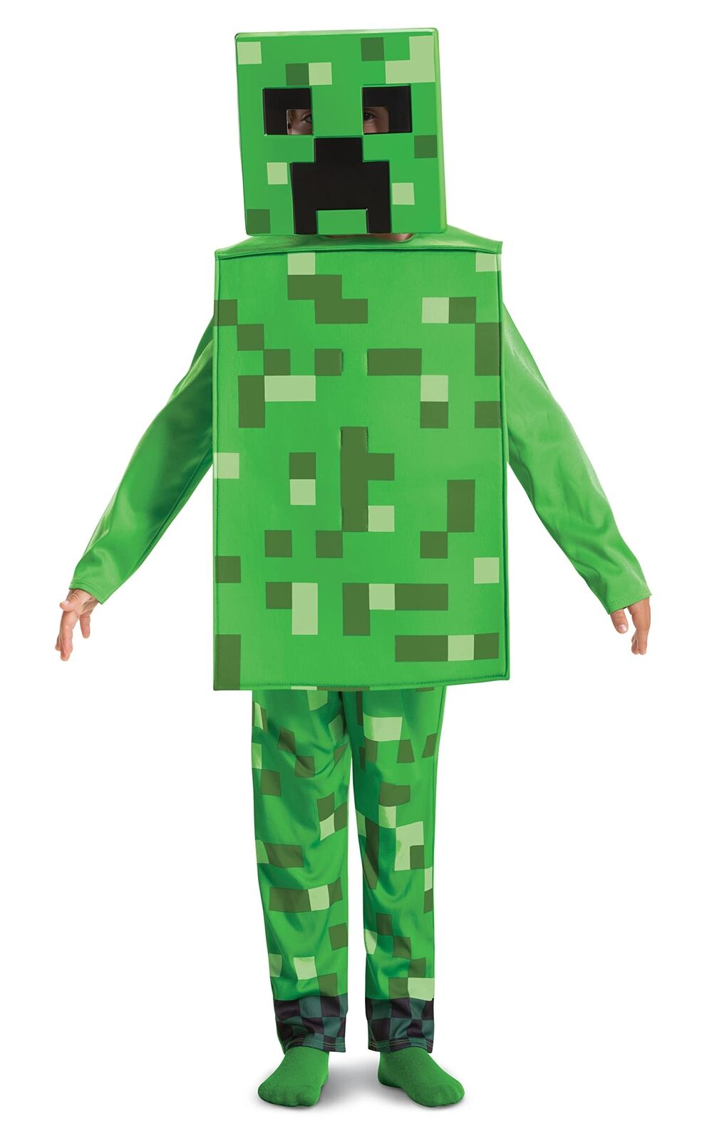 DISGUISE Official Minecraft Creeper Costume Kids, Minecraft Costume with Mask Fa