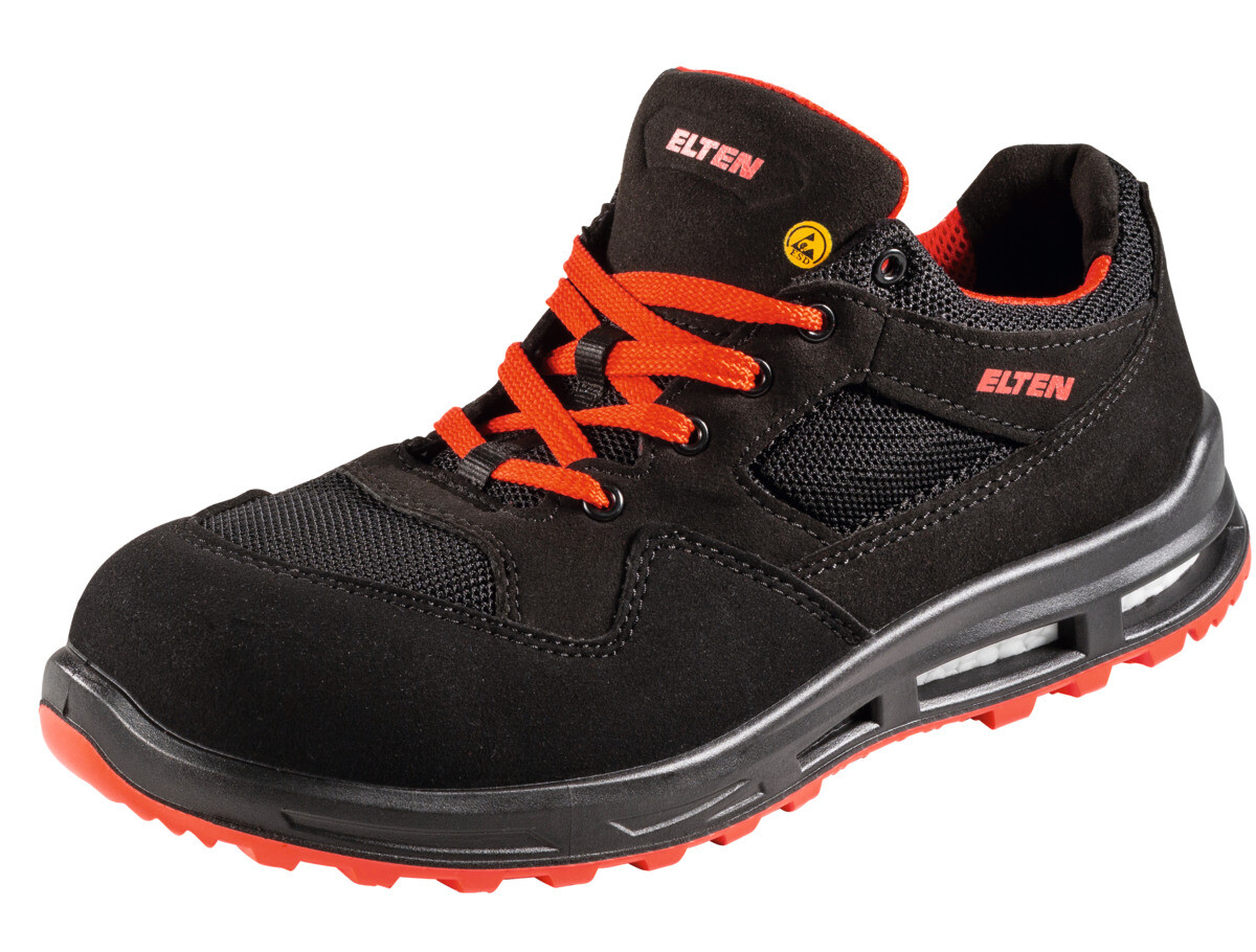 ELTEN - Calzatura bassa nera/rossa LAKERS XXT Low ESD, S1P