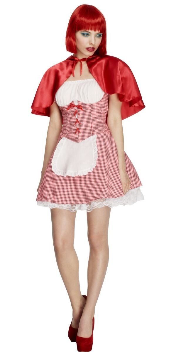 Smiffys Fever Red Riding Hood Costume, Red (Size M)