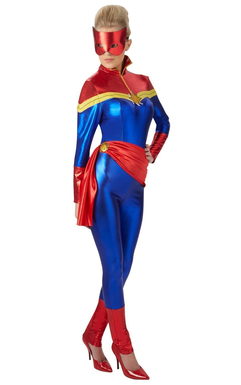 Rubie's Official Captain Marvel Costume, Ladies, Medium