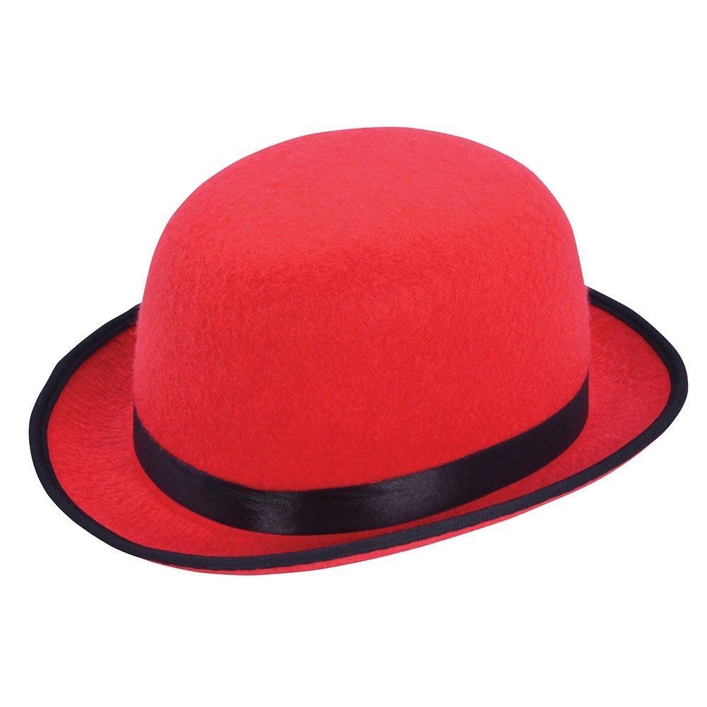 Bristol Novelty BH637 Bowler Hat, Unisex-Adult, Red, One Size
