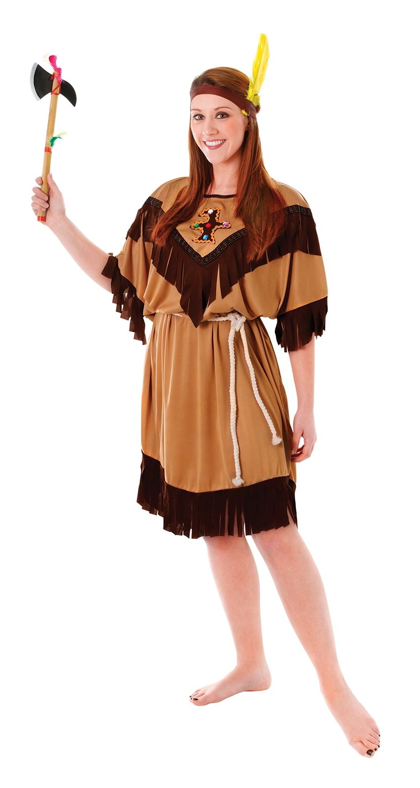 Native American Lady Fancy Dress Costume UK Size 10 - 14