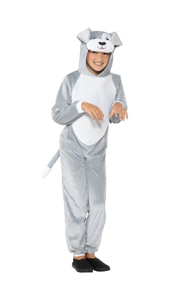 Smiffys Dog Costume, Grey (Size M)