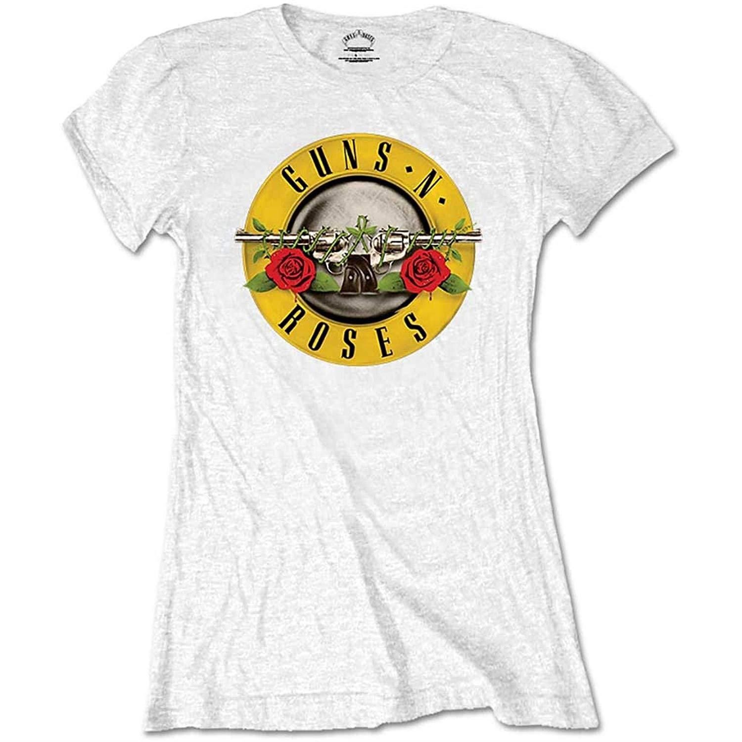 Abbigliamento Guns N' Roses: Classic Logo White (Retail Pack) (T-Shirt Donna Tg.