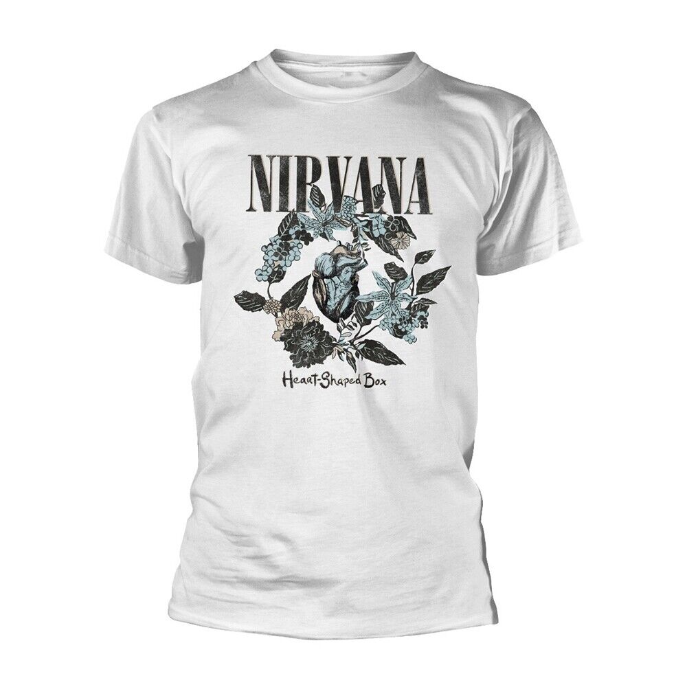 NIRVANA - HEART SHAPED BOX WHITE T-Shirt Large