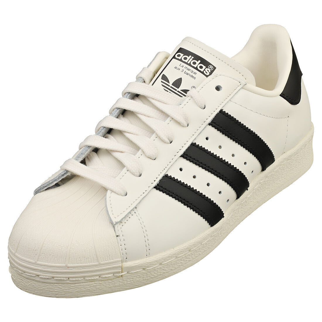 adidas Superstar 82 Uomo White Black Formatori Moda - 40 2/3 EU