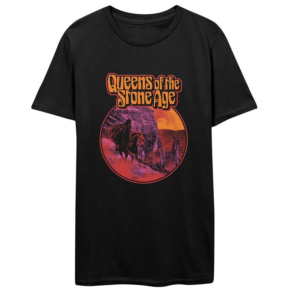 Queens Of The Stone Age T Shirt Hell Ride Band Logo Nuovo Ufficiale Uomo Nero Si