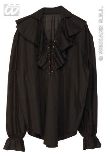 widmann 4188i camicia nera pirata m o rinascimento uomo