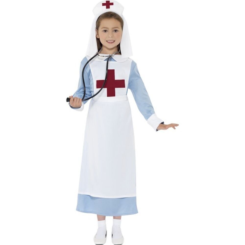 Smiffys WW1 Nurse Costume, Blue (Size S)