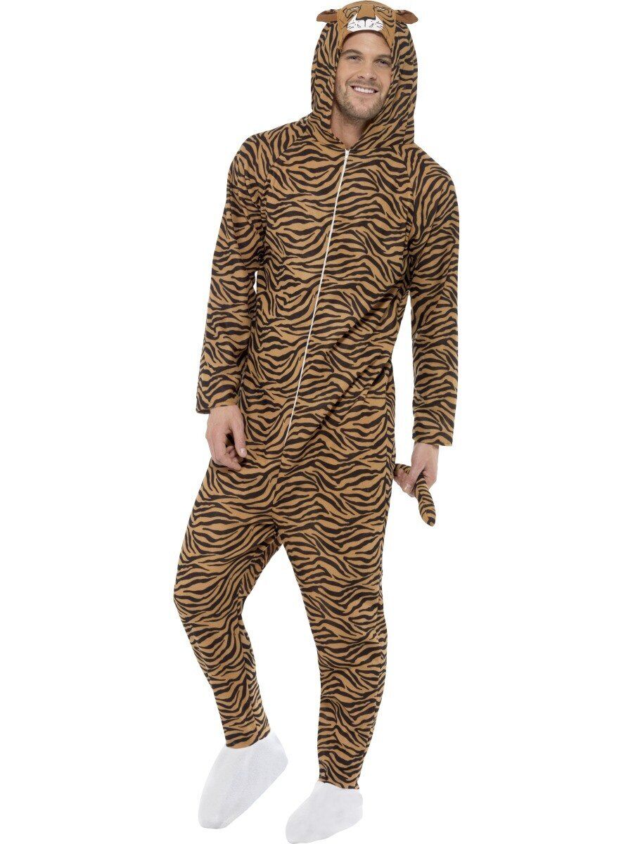 Smiffys Tiger Costume, Brown (Size L)