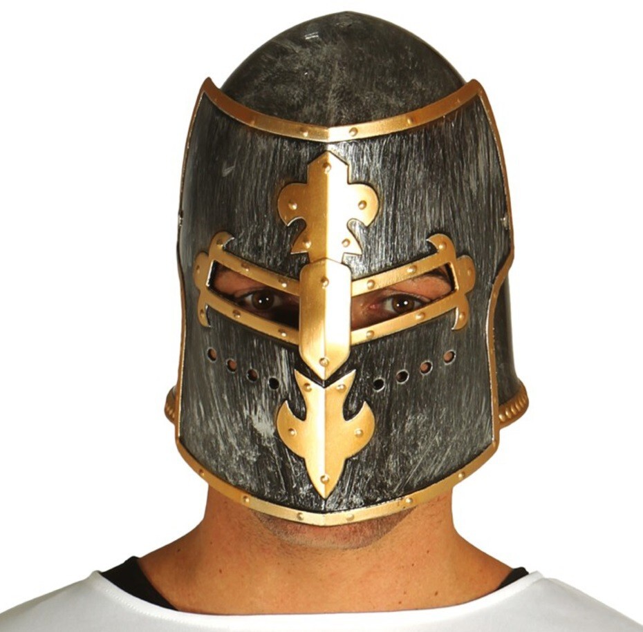 CARNEVALE HALLOWEEN ELMO MEDIEVALE CON MASCHERA MEDIEVAL HELMET WITH MASK 13112