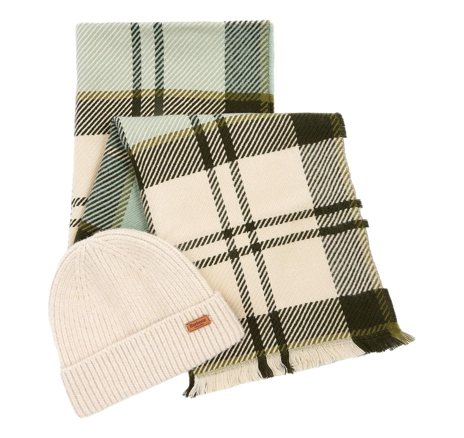 BARBOUR Set regalo Donna berretto Pendle e sciarpa Blair LGS0094GN15 Menta