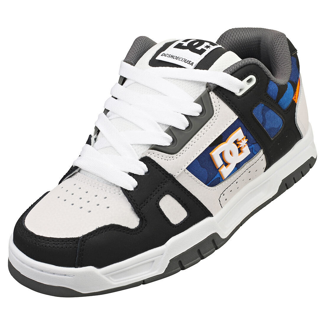 DC Shoes Stag Uomo White Black Formatori Pattinare - 41 EU