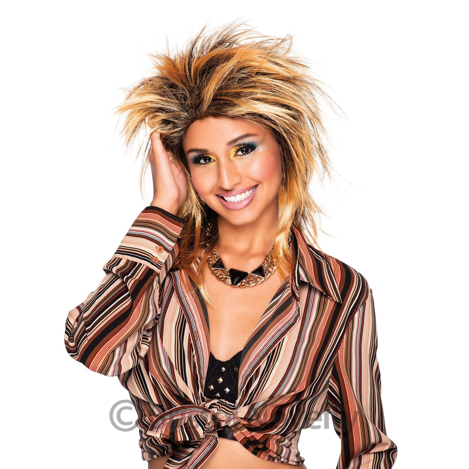 Bristol Novelty womens Foxy Rocker Wig   For Women Gold Accessory, Gold, One Siz
