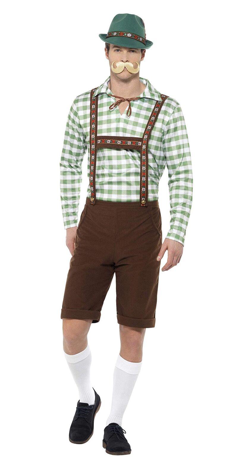 Smiffys Alpine Bavarian Costume, Green & Brown (Size XL)