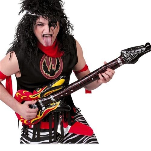 CARNEVALE HALLOWEEN CHITARRA ROCK GONFIABILE INFLATABLE ROCK GUITAR 102 CM 16050