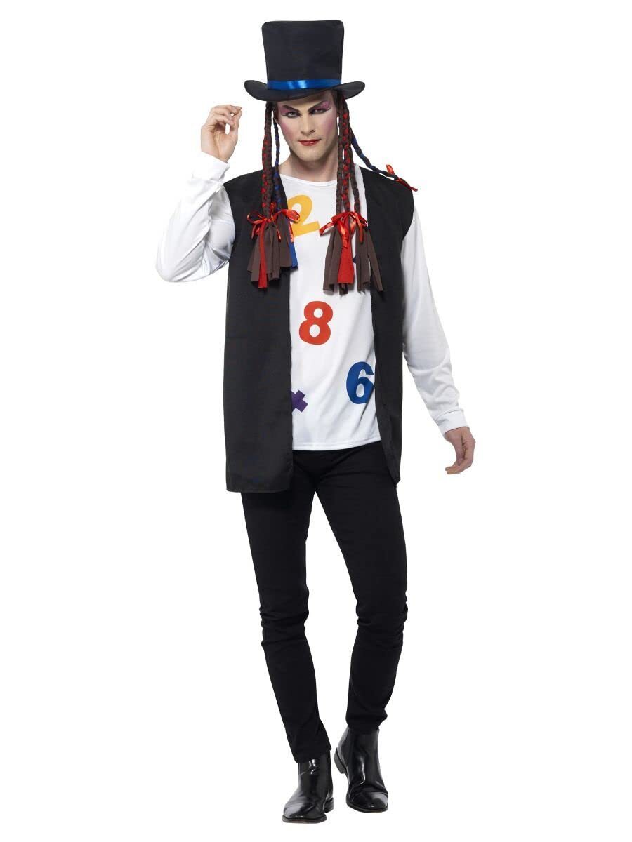 Smiffys 80s Pop Star Costume, Multi-Coloured (Size L)