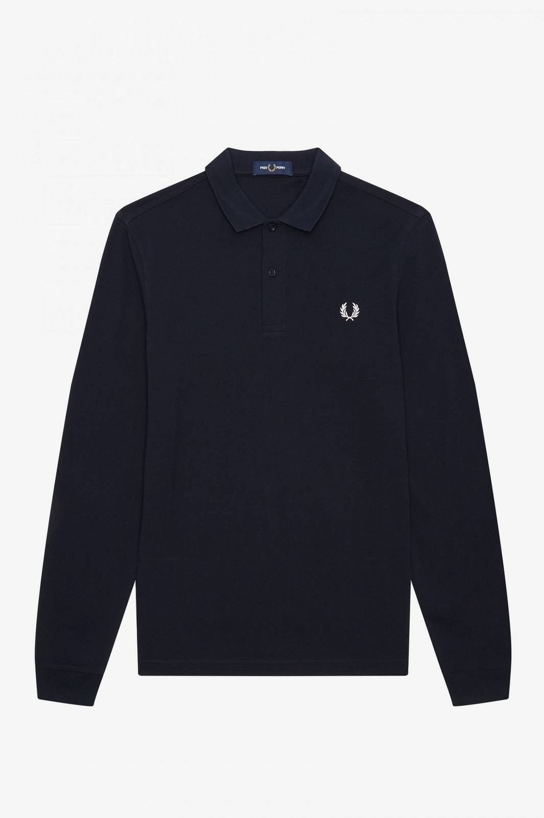 Fred Perry Polo Manica Lunga Piquè Blu - Taglia XL Abbigliamento Uomo Polo