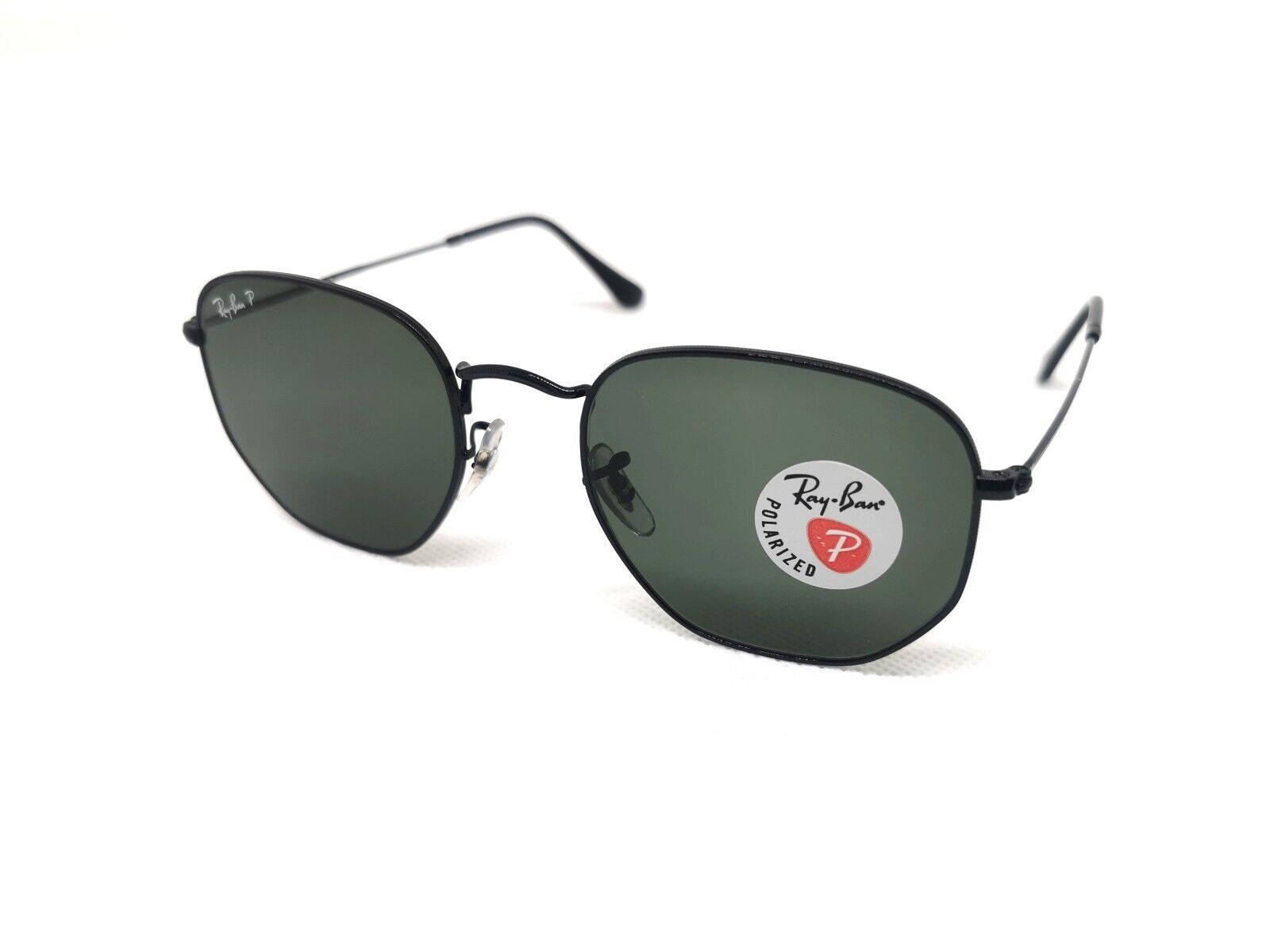 Ray-Ban 3548N HEXAGONAL FLAT 002/58 54◻21 | Occhiali da sole neri polarizzati