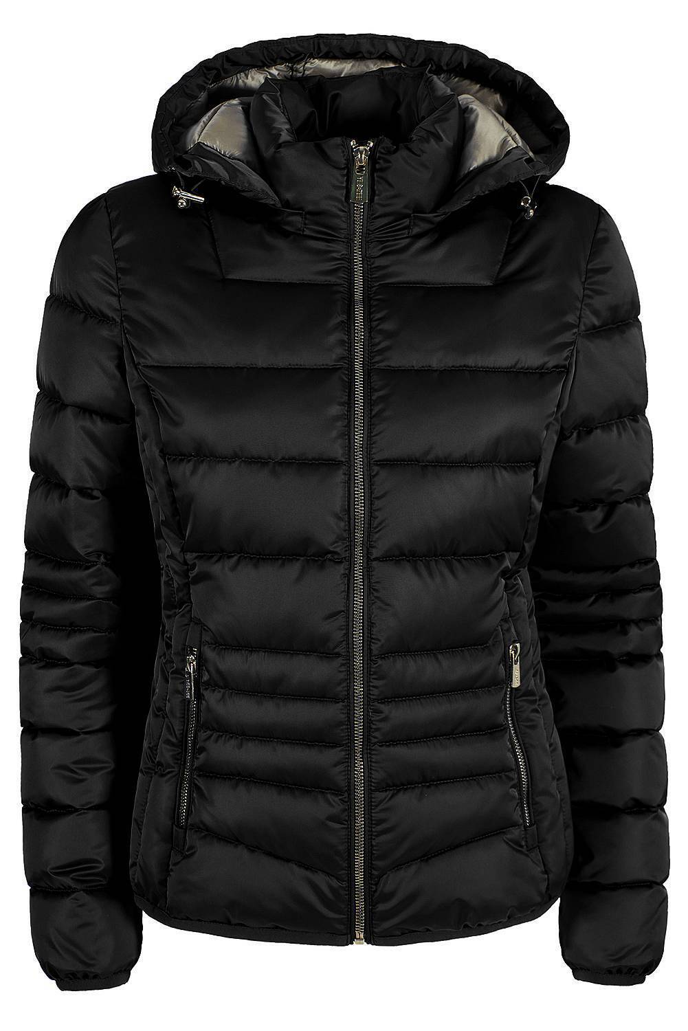 Yes Zee Giubbino Trapuntato Con Cappuccio Nero - Taglia XL Abbigliamento Donna