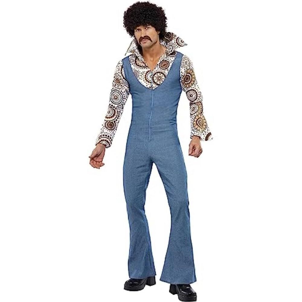 Smiffys Groovy Dancer Costume, Blue (Size M)