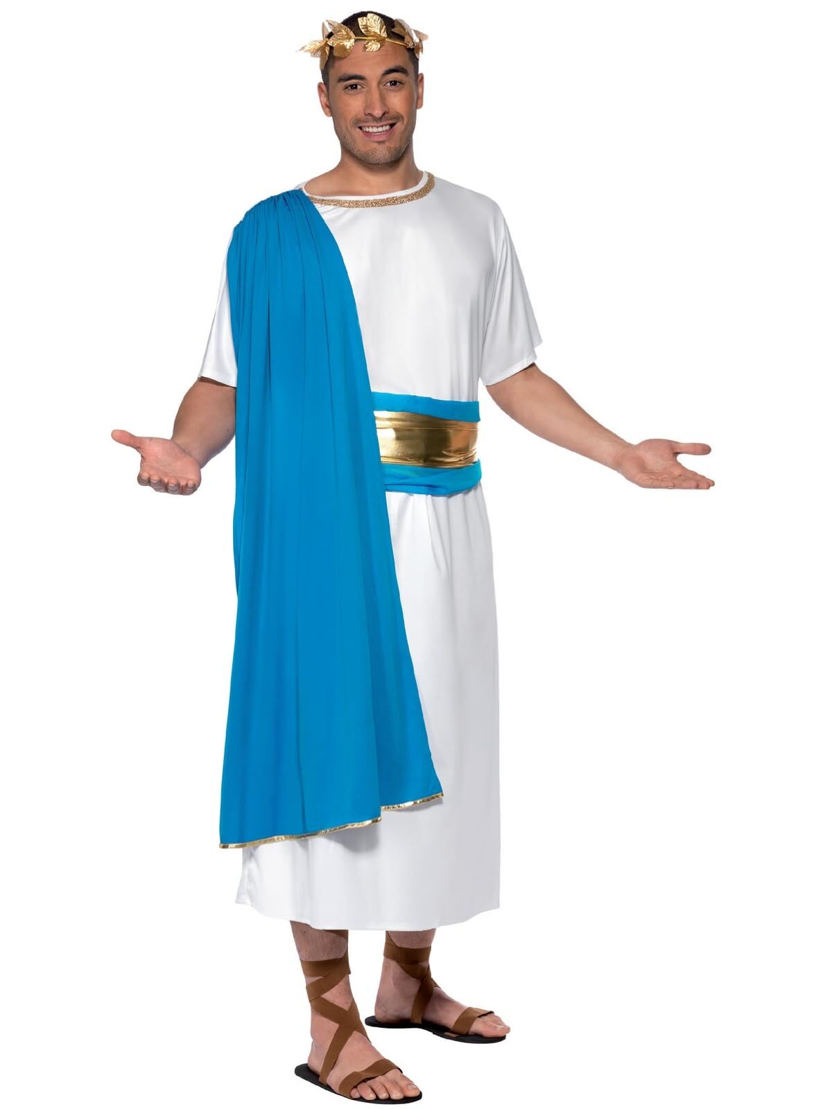 Smiffys Roman Senator Costume, Blue & White (Size M)