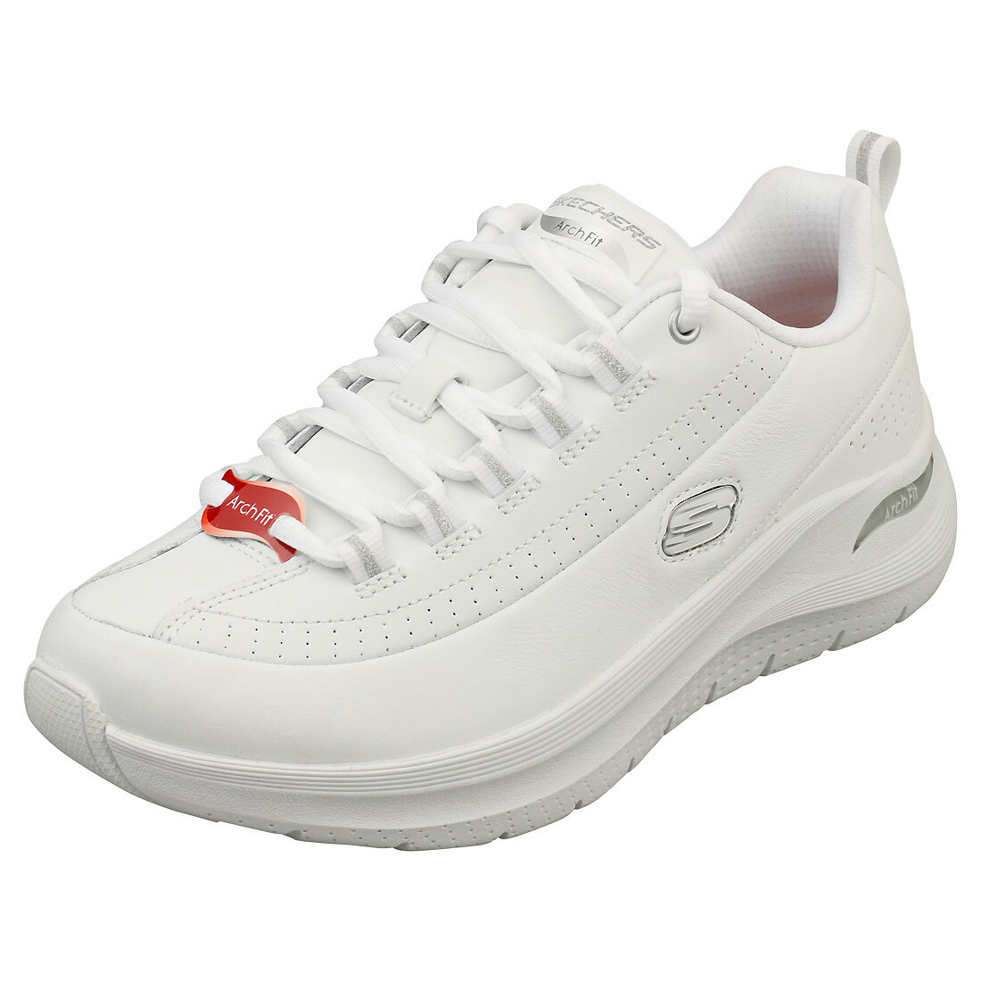 Skechers Arch Fit 2.0 Star Bound Donna White Silver Formatori  - 41 EU