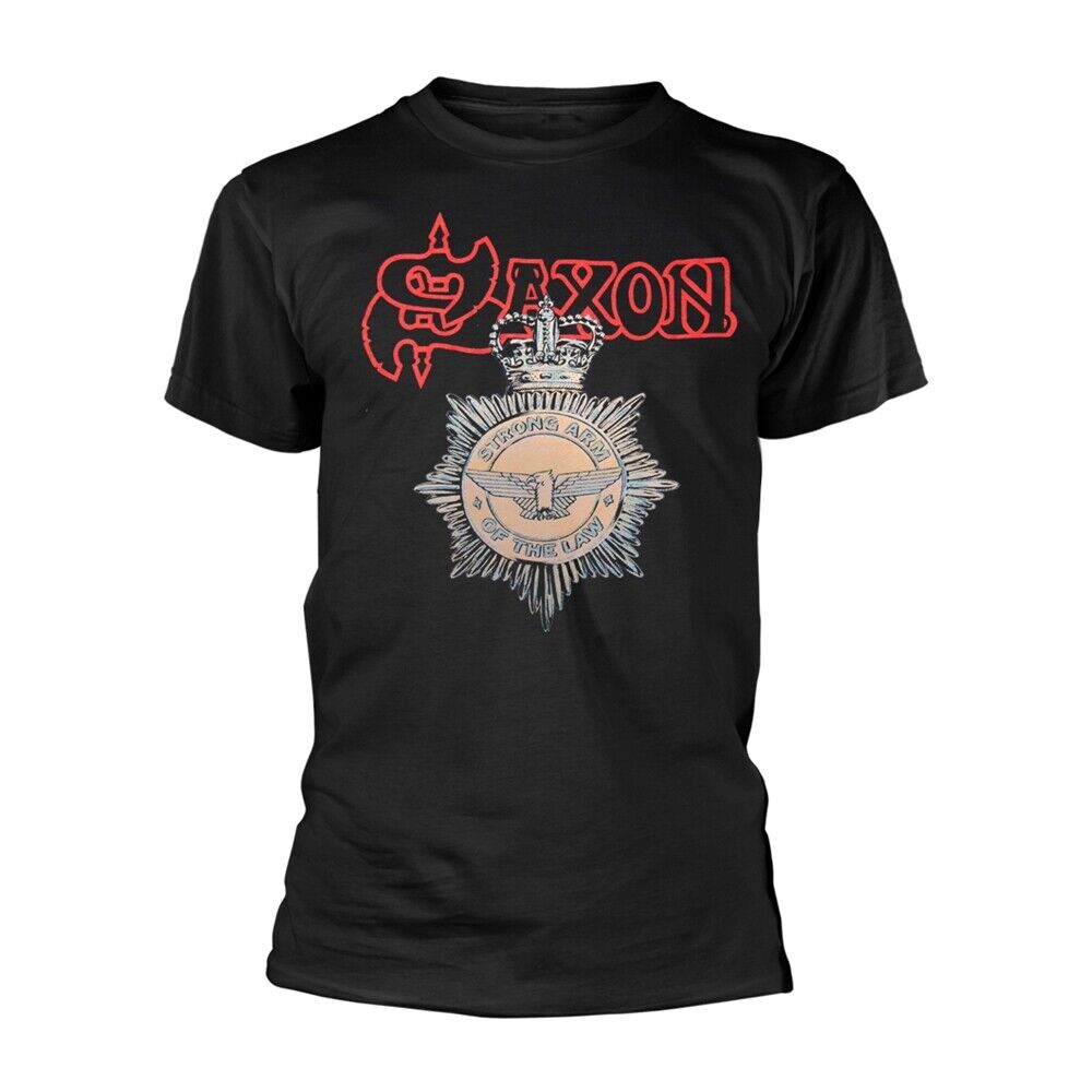 SAXON - STRONG ARM OF THE LAW BLACK T-Shirt XX-Large