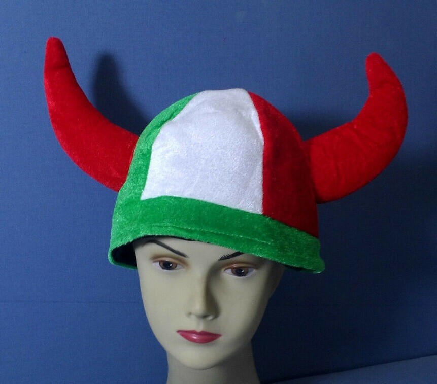 Cappello tricolore vichingo Europei Mondiali Italia Azzurri Scudetto Party