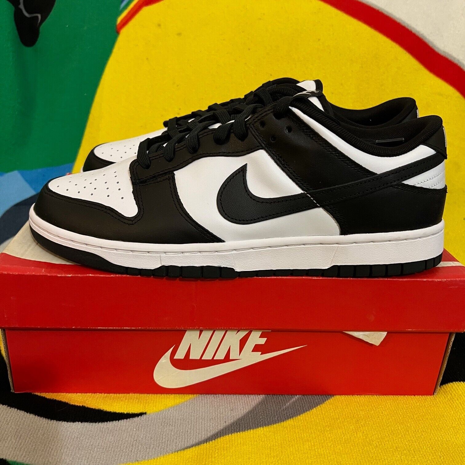 EU 45 Nike Dunk Low Retro Sneakers Panda White Black basse nero us11 DD1391-100