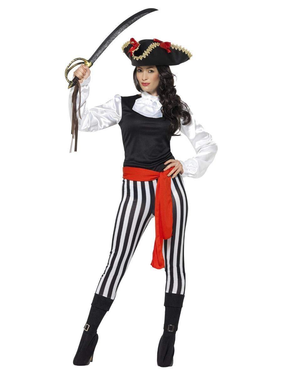 Smiffys Pirate Lady Costume, with Top, Black (Size S)